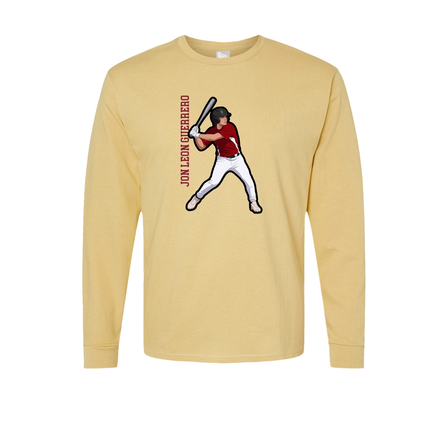 Long Sleeve Tee — Name Vertical in Vegas Gold