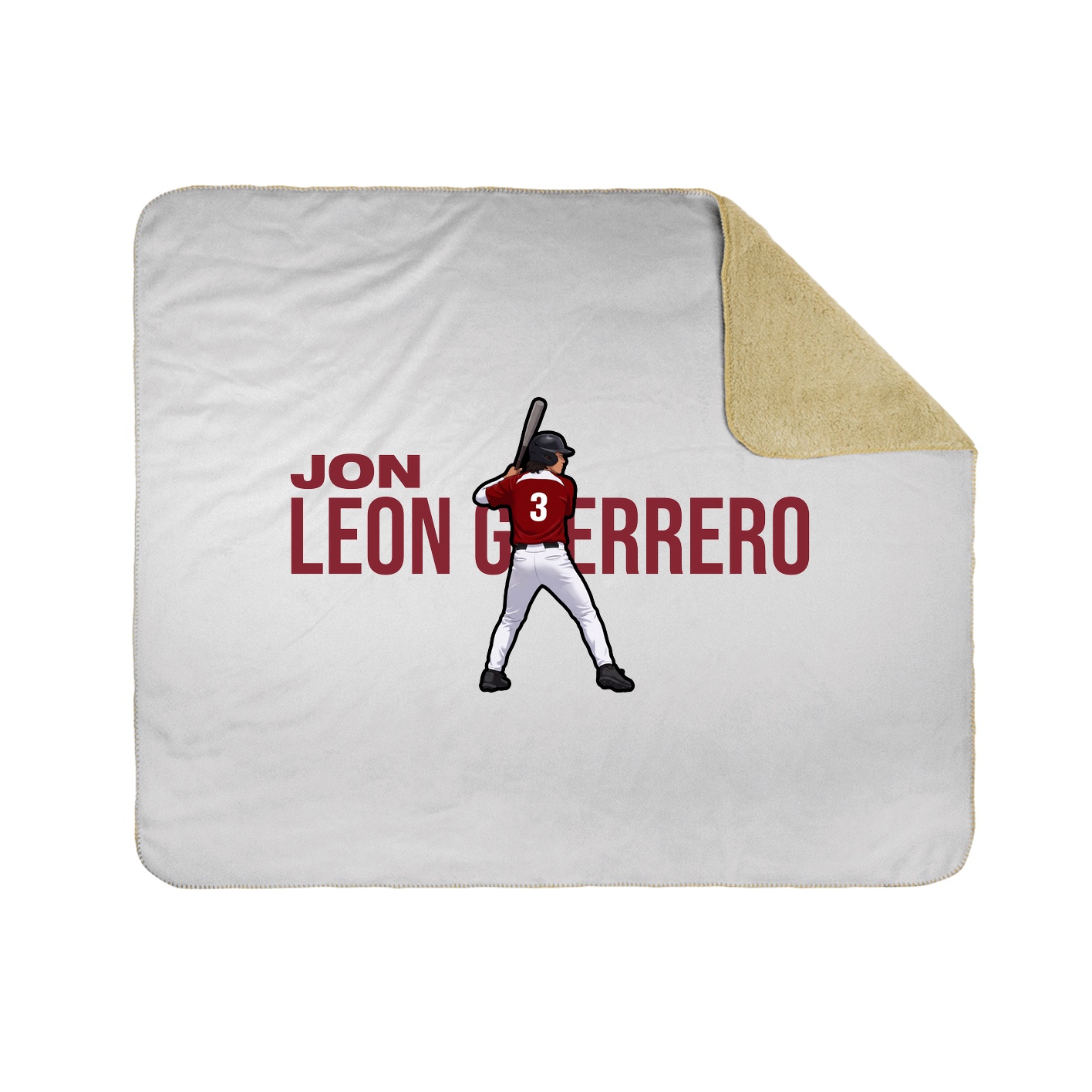 Throw Blanket — Player Name in White