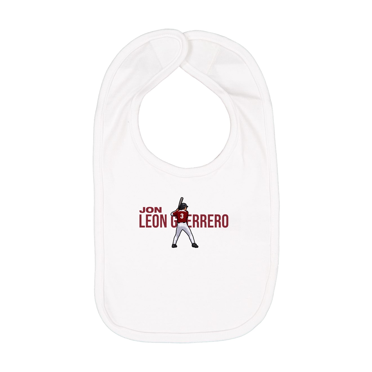 Infant Bib — Player Name in White