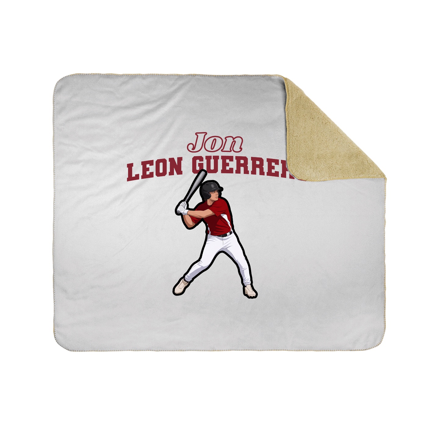 Throw Blanket — Name Arch in White