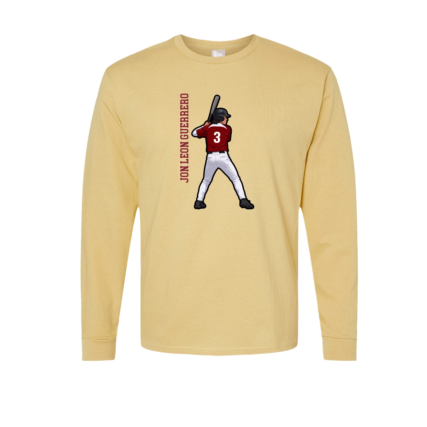 Long Sleeve Tee — Name Vertical in Vegas Gold