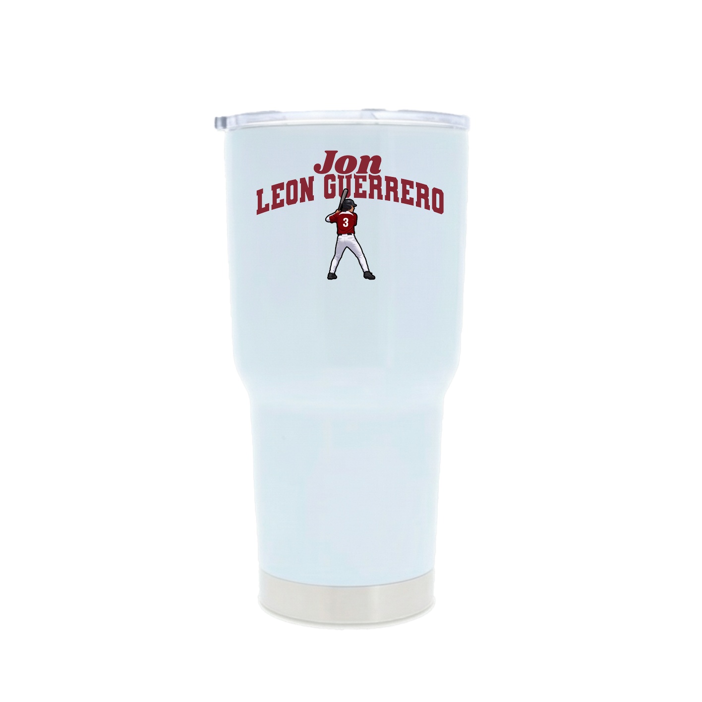30oz Stainless Steel Tumbler — Signature Arch in White