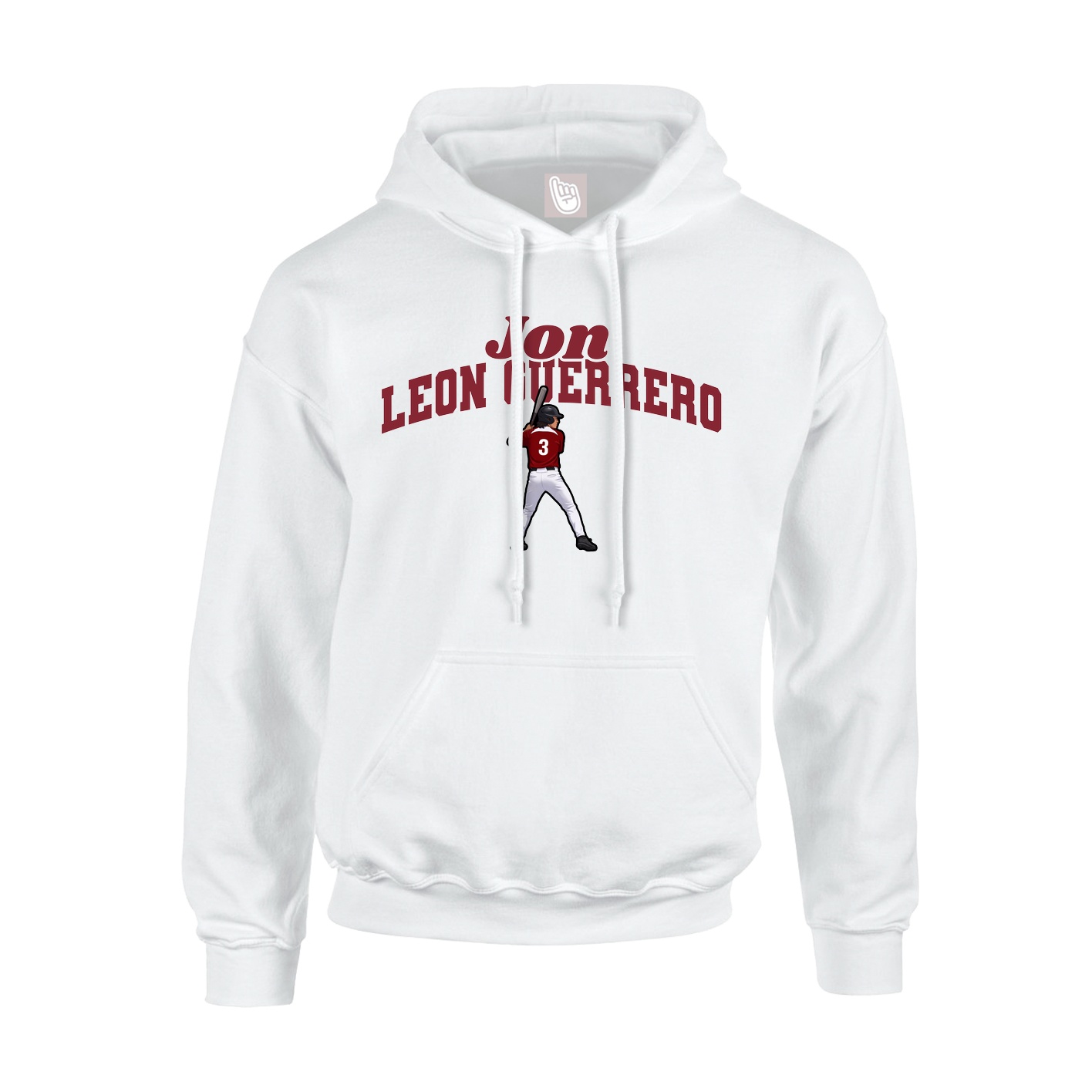 Youth Hoodie — Signature Arch in White