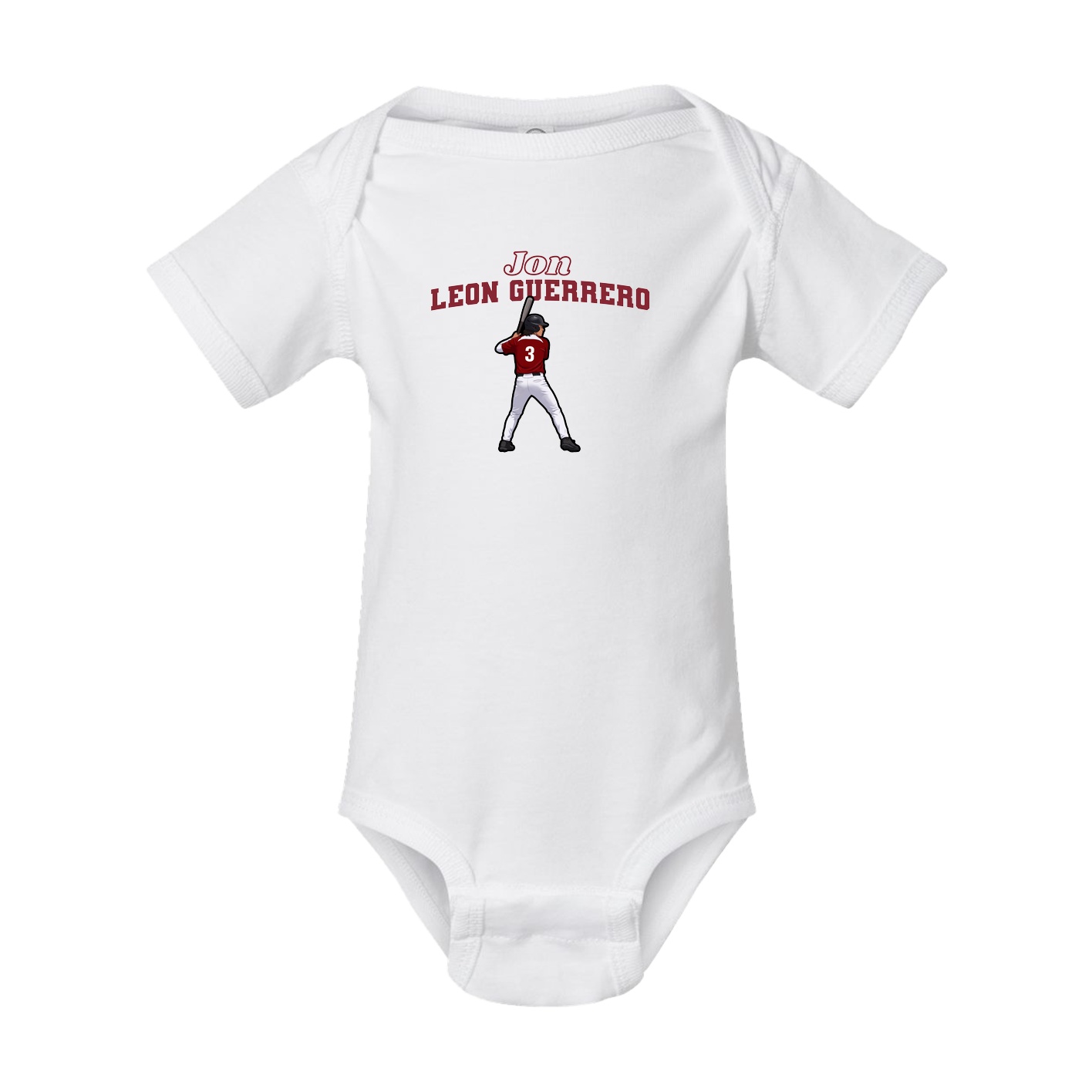 Baby Onesie — Name Arch in White