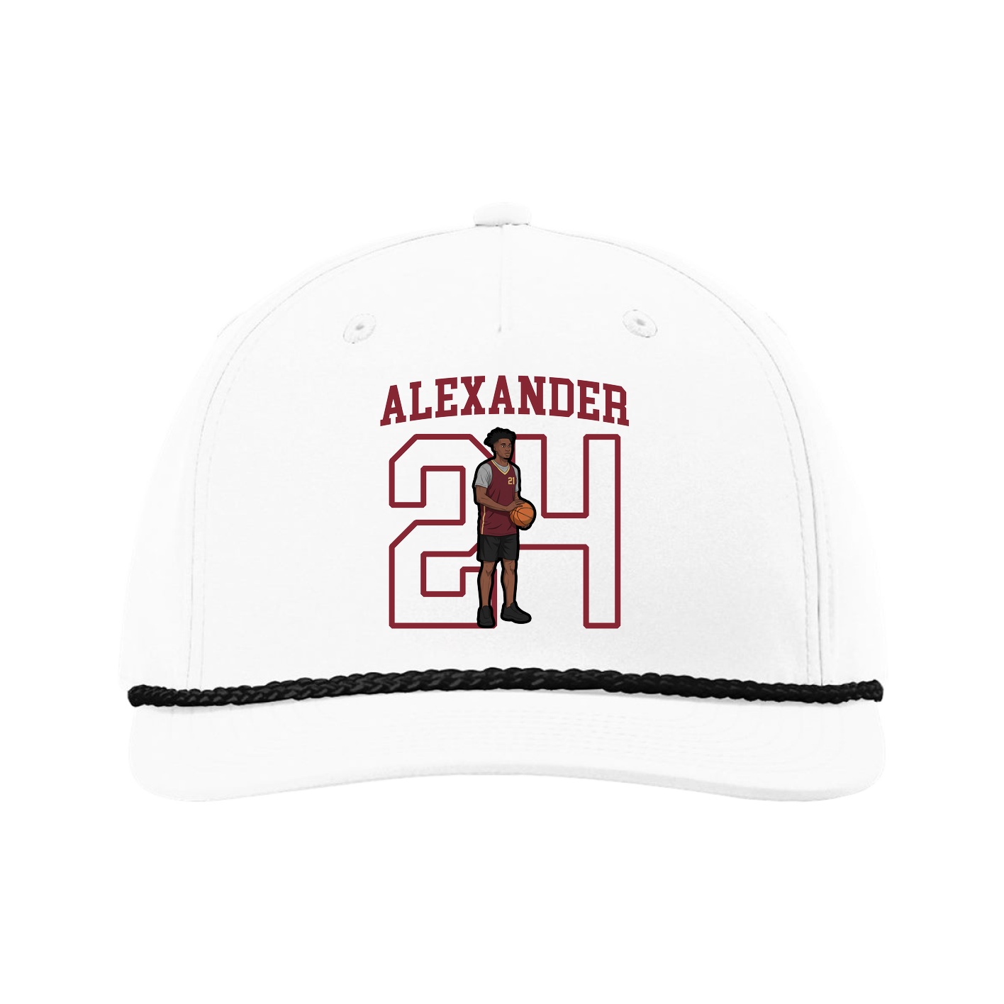 Five-Panel Classic Rope Cap — Shirsey in White