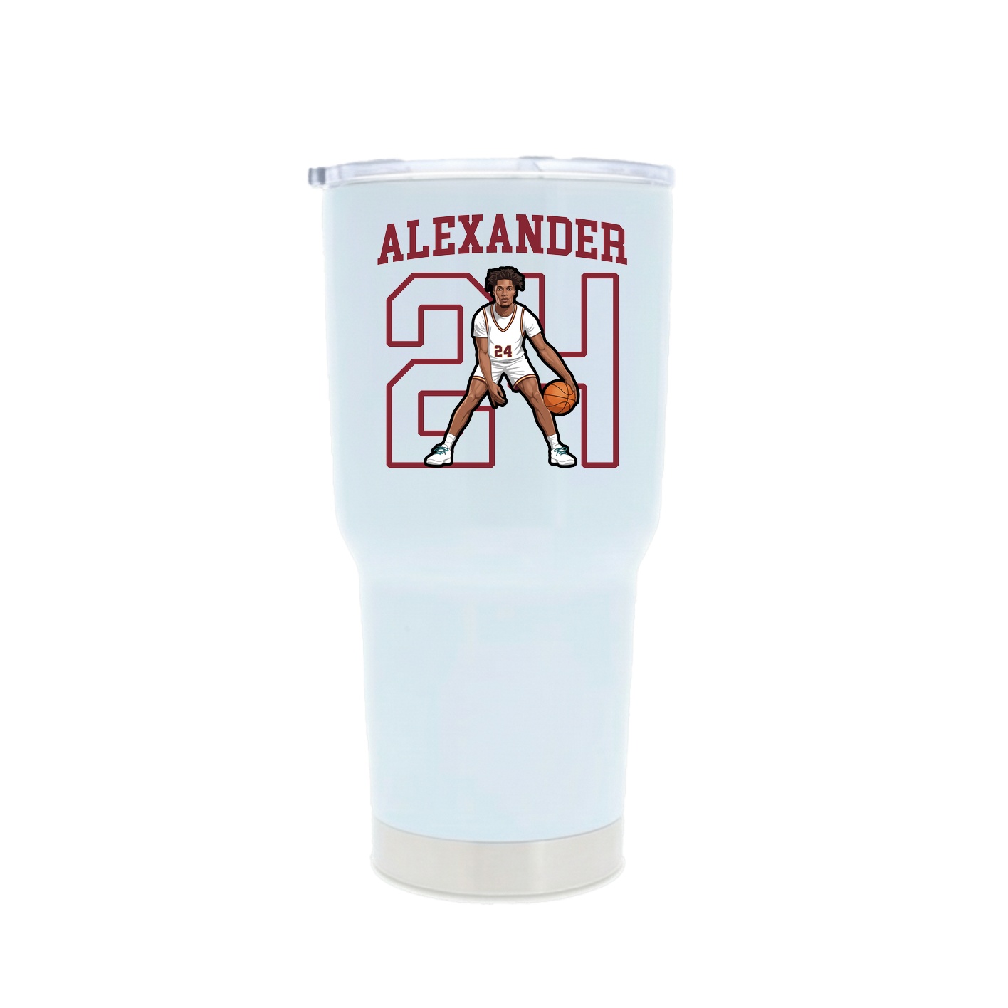 30oz Stainless Steel Tumbler — Shirsey in White