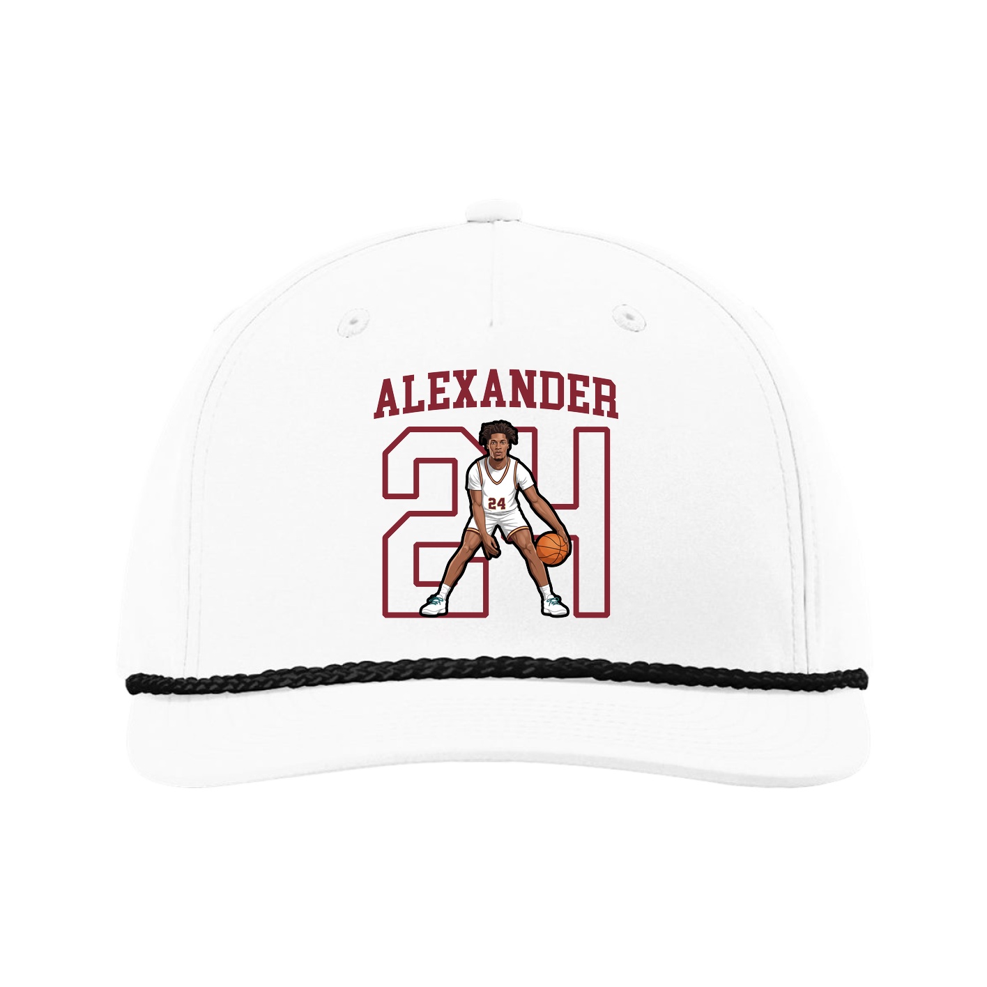 Five-Panel Classic Rope Cap — Shirsey in White