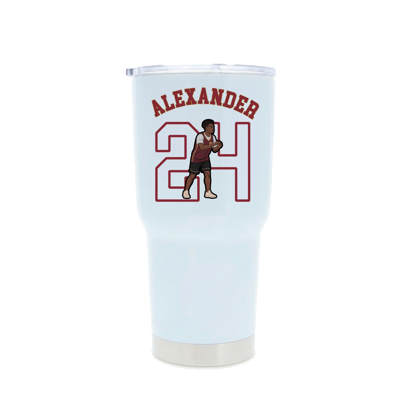 30oz Stainless Steel Tumbler — Shirsey Arch in White