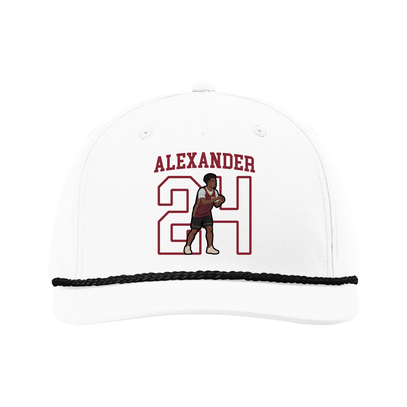 Five-Panel Classic Rope Cap — Shirsey in White