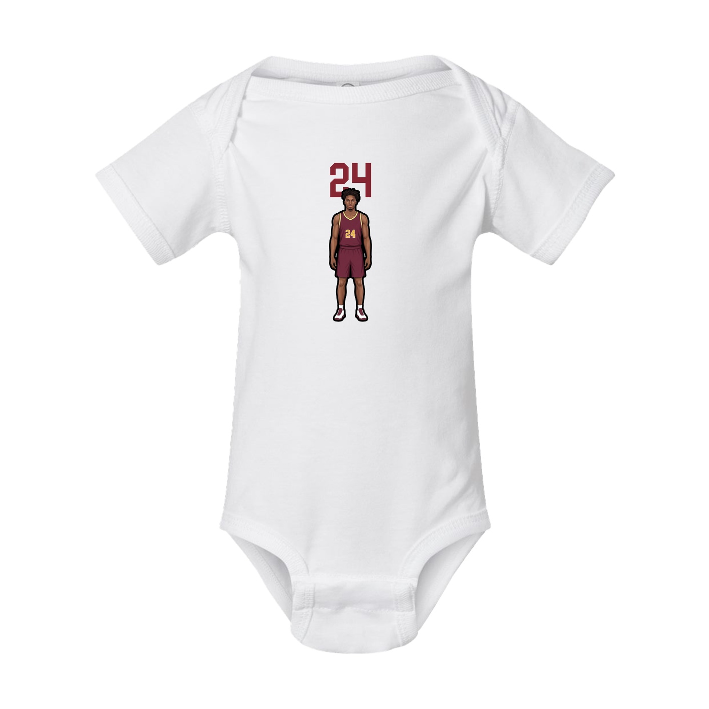 Baby Onesie — Number Top in White