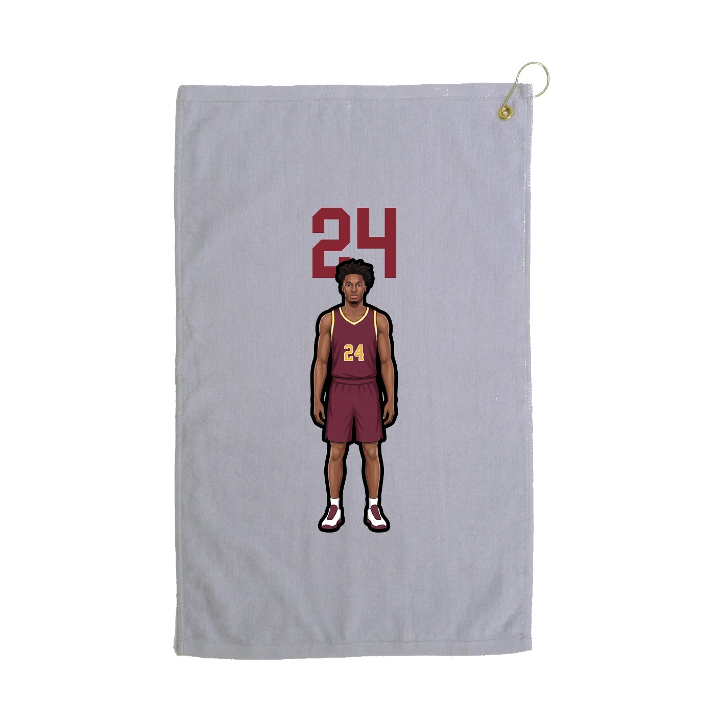 Golf Towel — Number Top in Grey