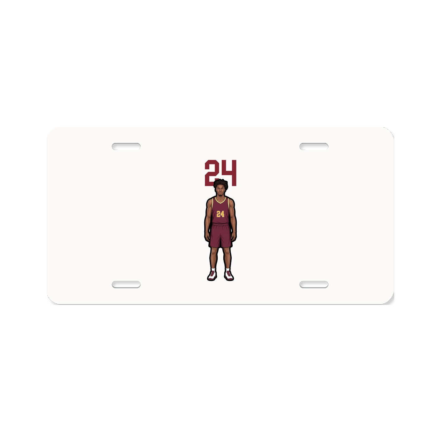 License Plate — Number Top in Classic