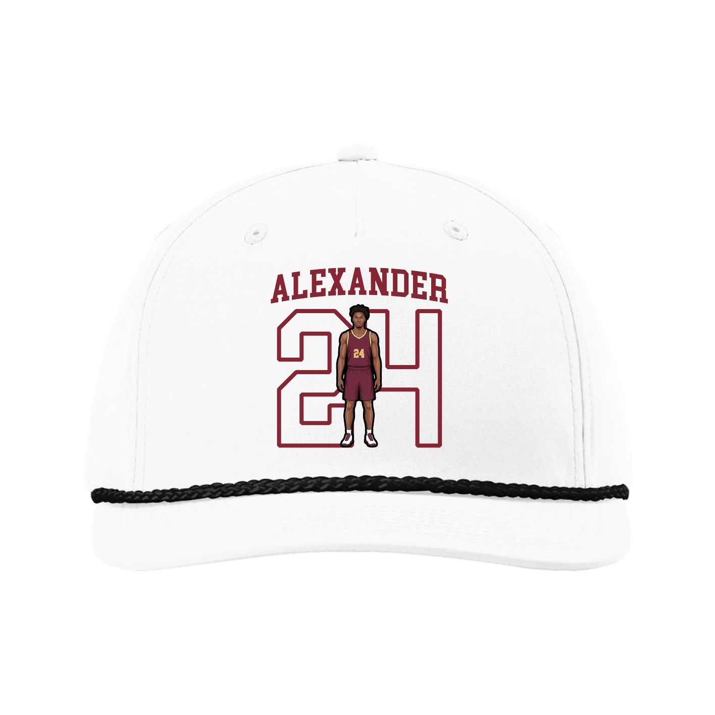 Five-Panel Classic Rope Cap — Shirsey in White