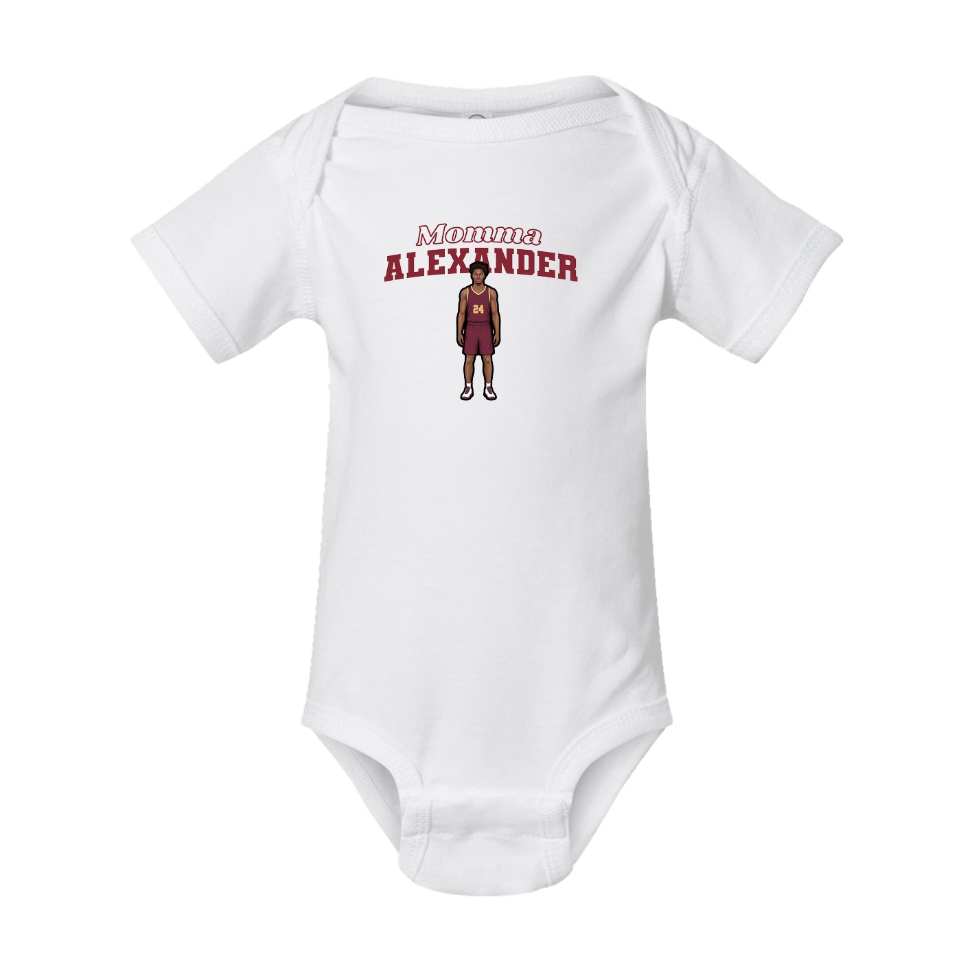 Baby Onesie — Mothers Day Block in White