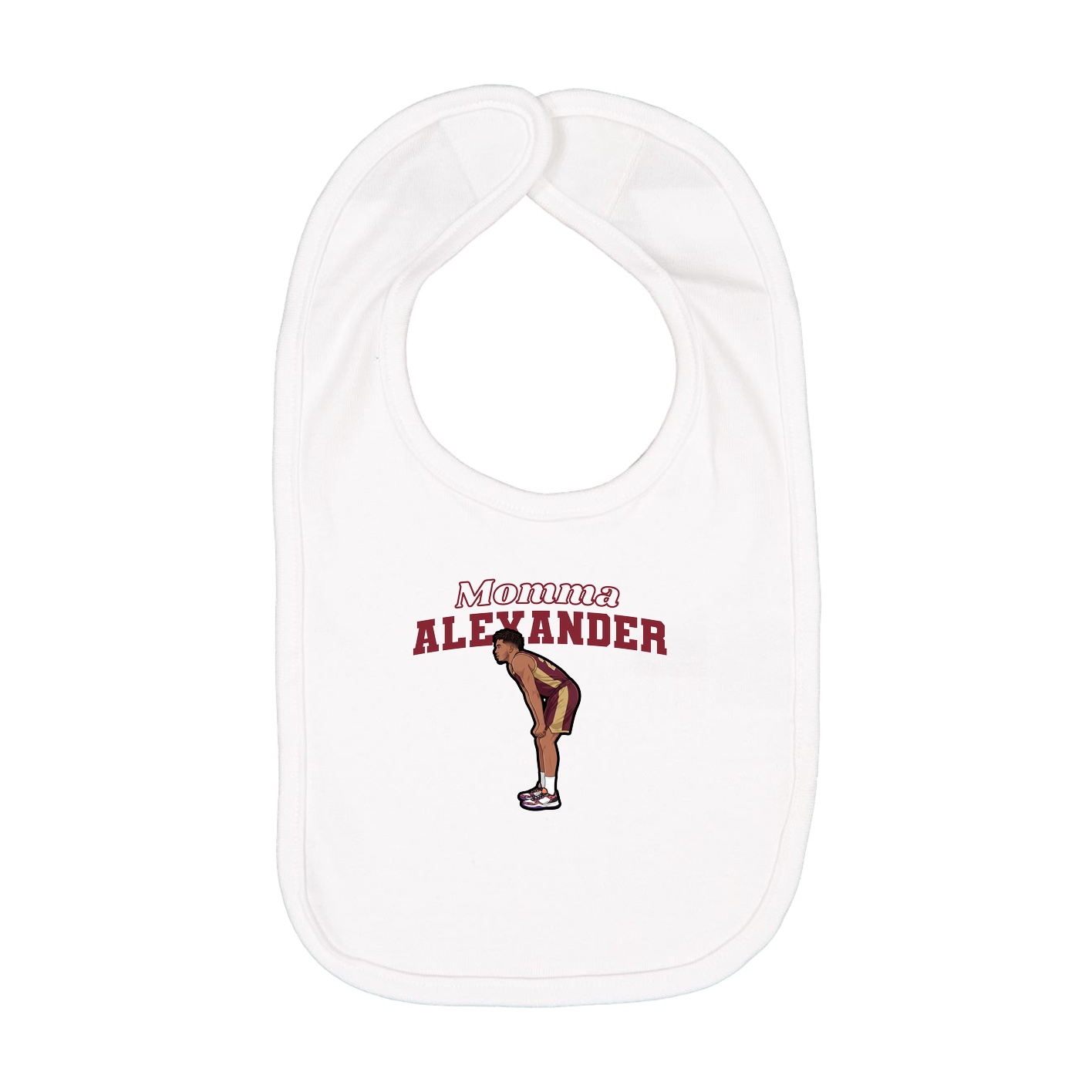 Infant Bib — Mothers Day Block in White