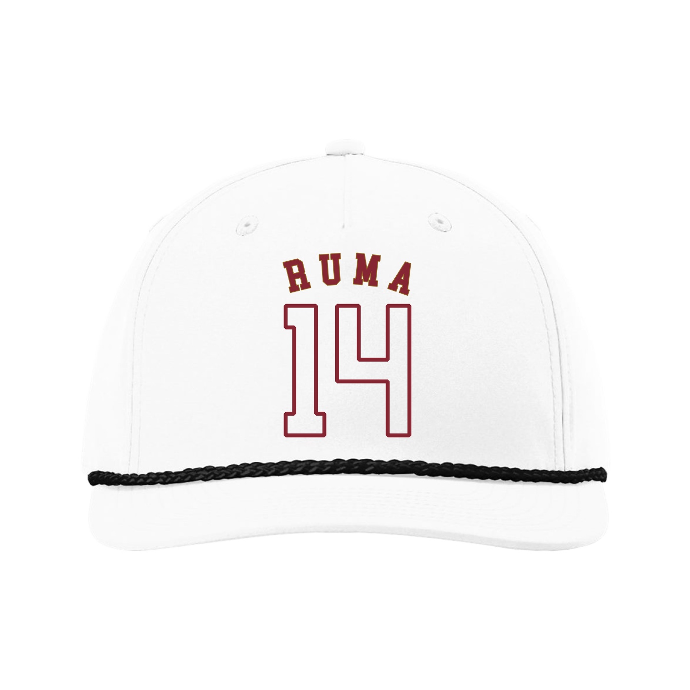 Five-Panel Classic Rope Cap — Shirsey Arch in White