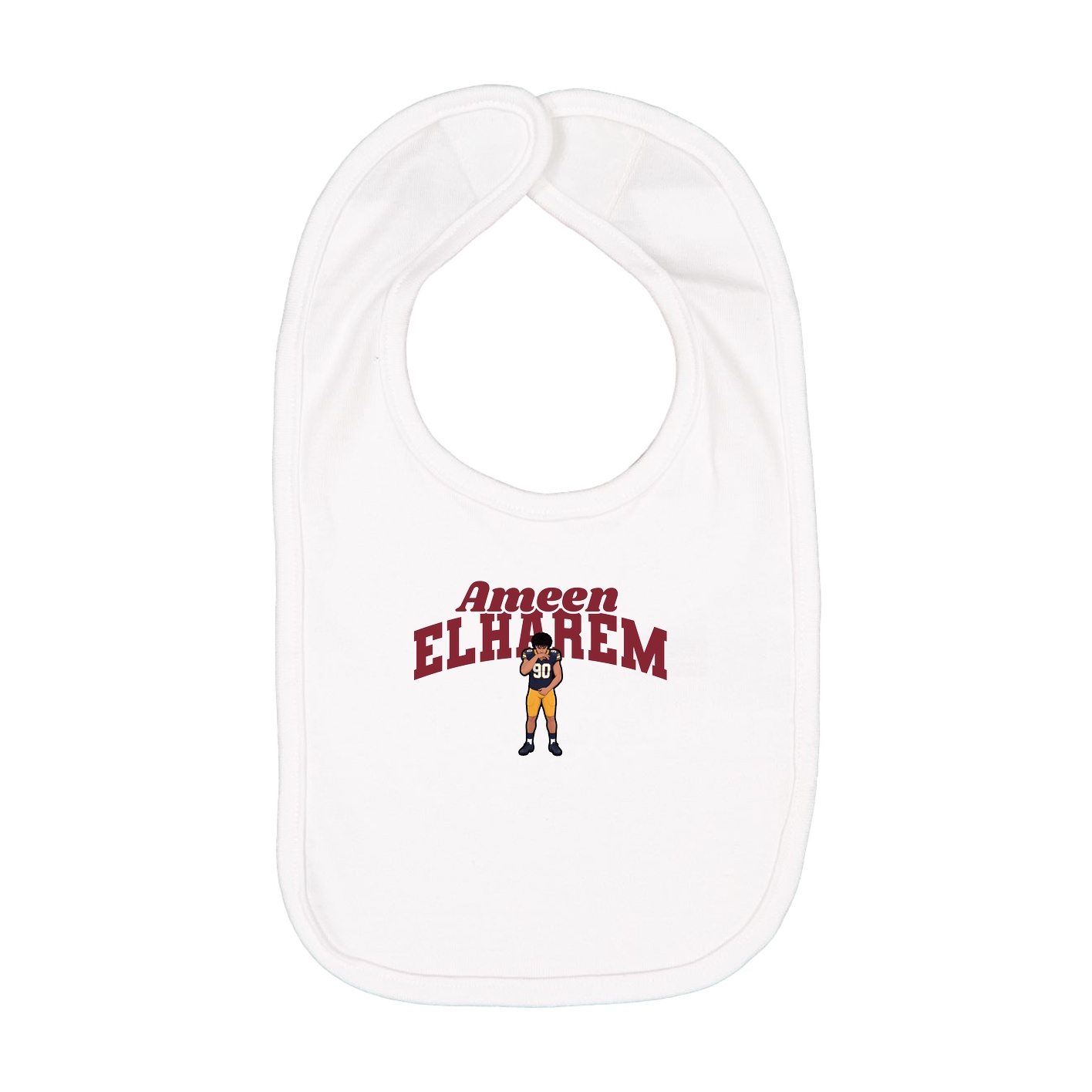 Infant Bib — Signature Arch in White