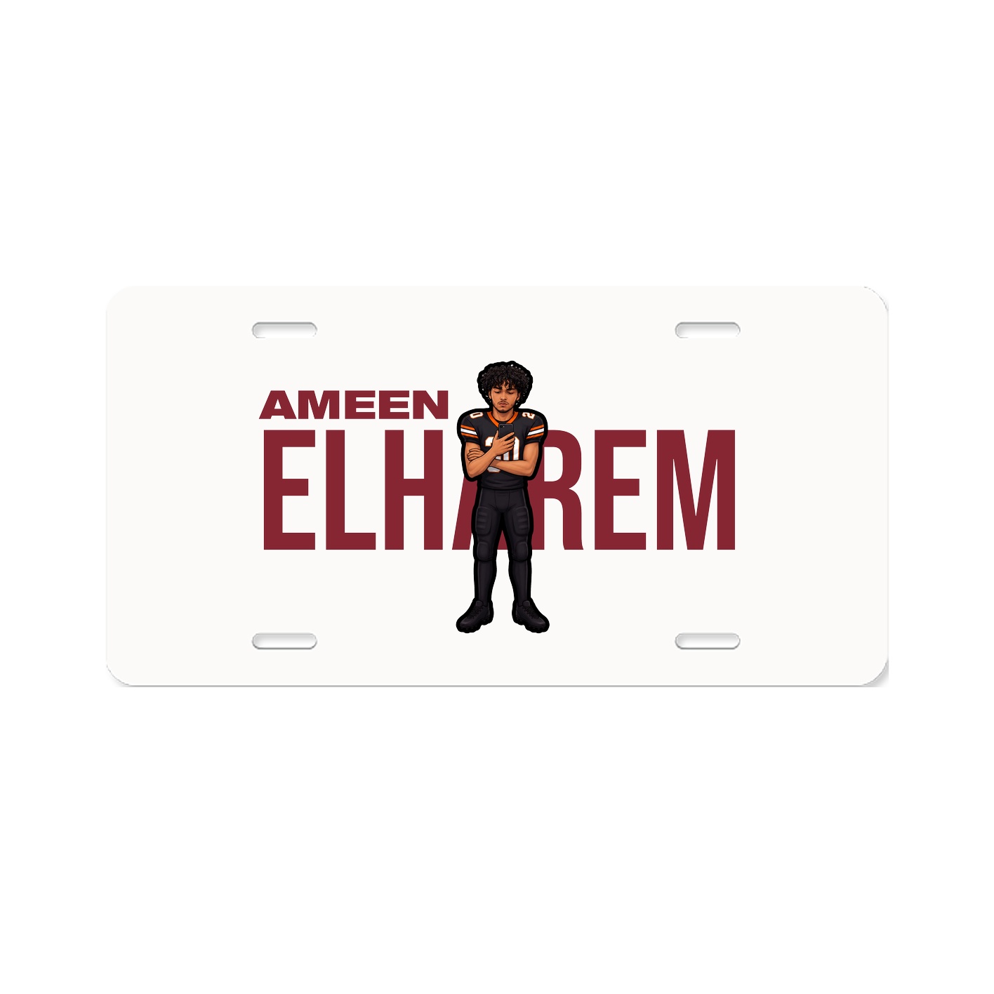 License Plate — Player Name in Classic