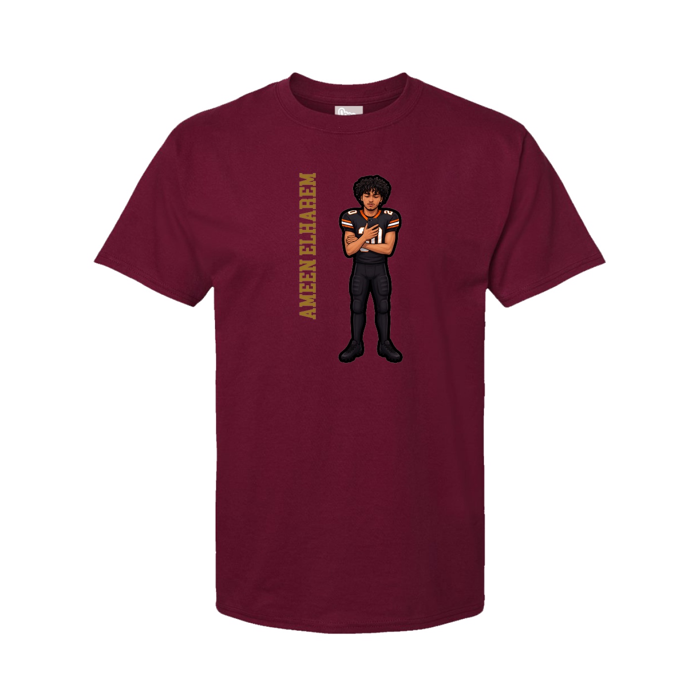 Tee — Name Vertical in Cardinal
