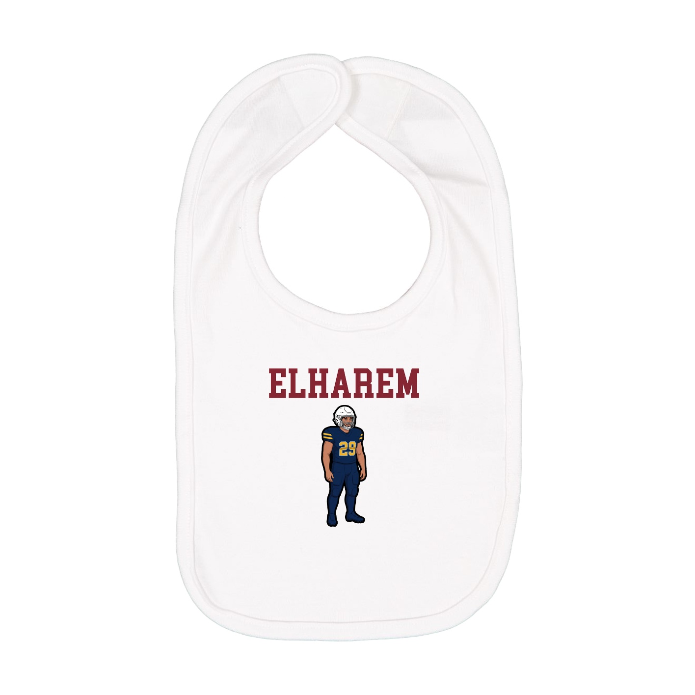 Infant Bib — Shirsey in White