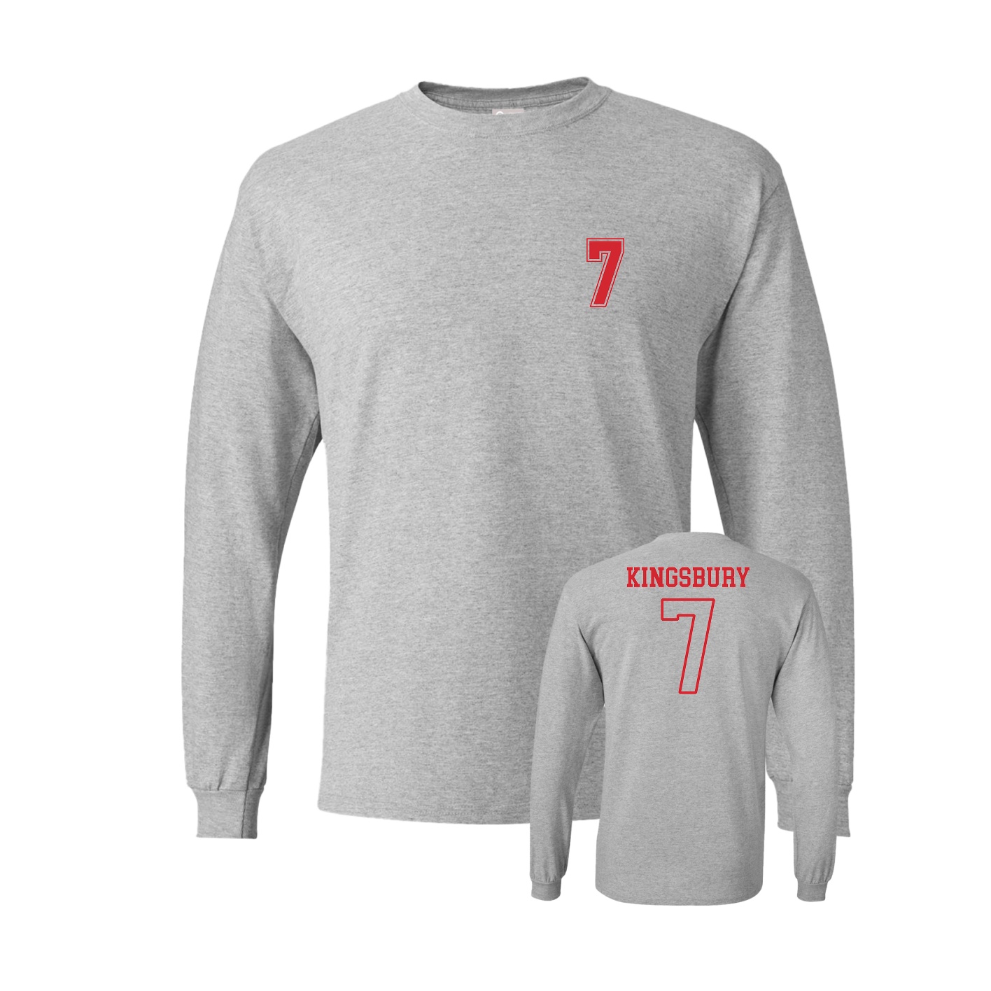 Long Sleeve Tee — Chest Back in Grey