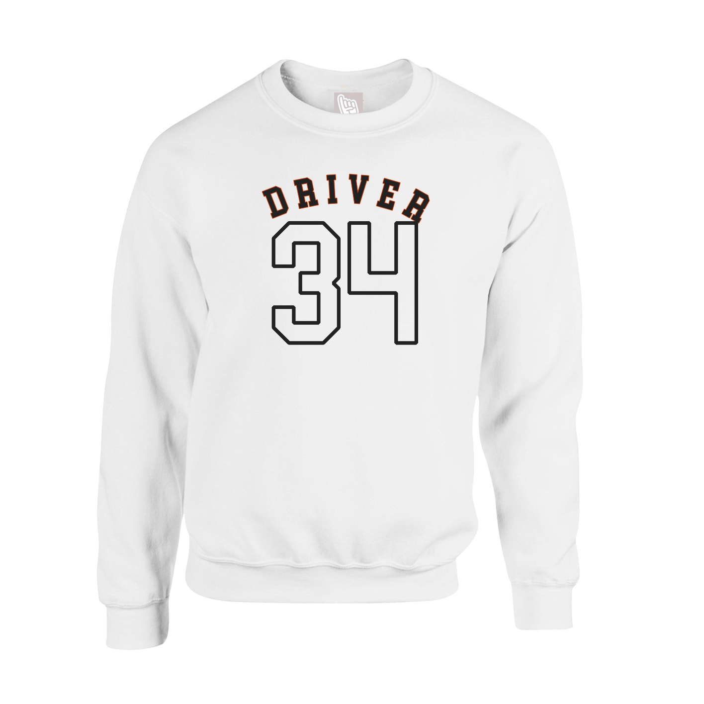 Fleece Crew — Shirsey Arch in White