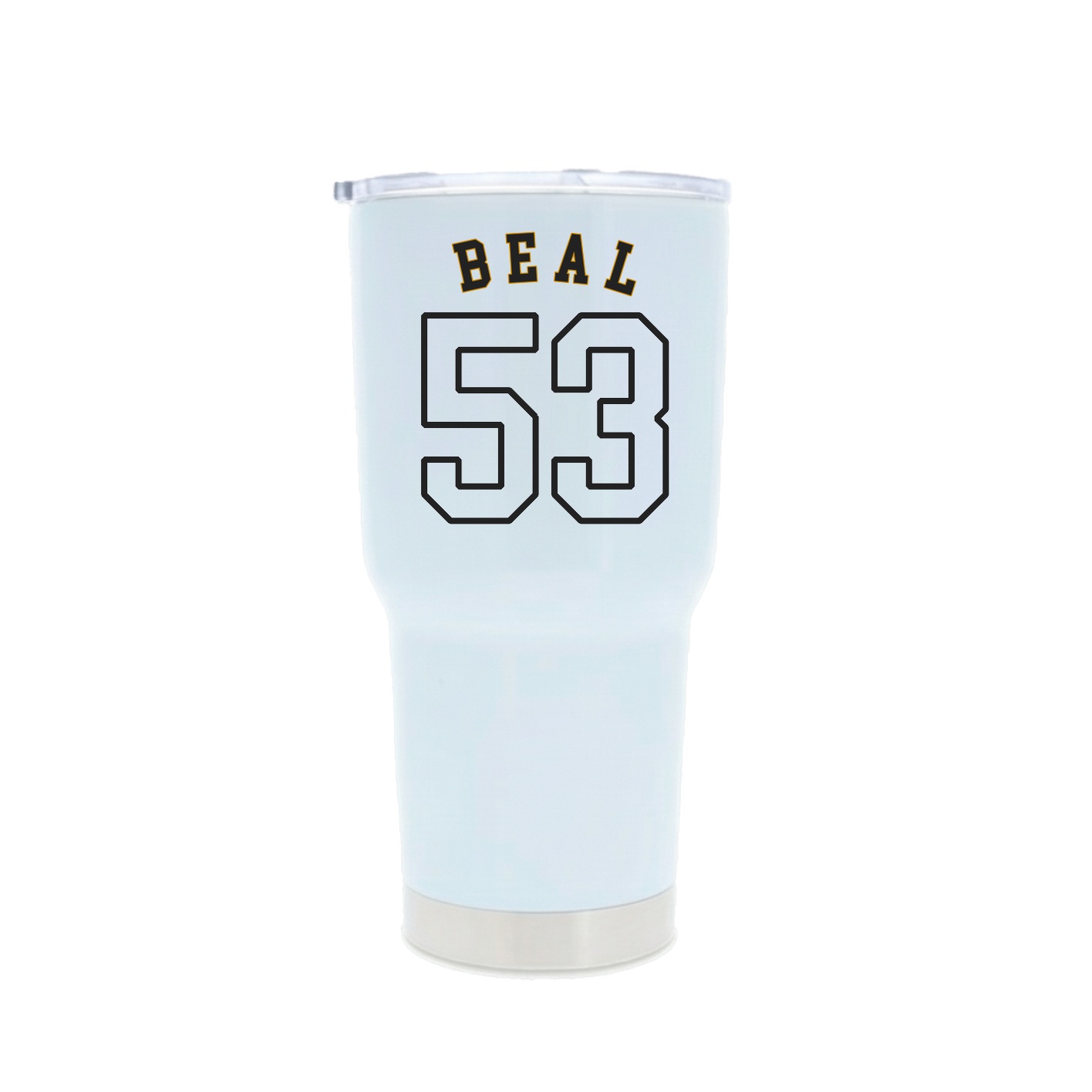 30oz Stainless Steel Tumbler — Shirsey Arch in White