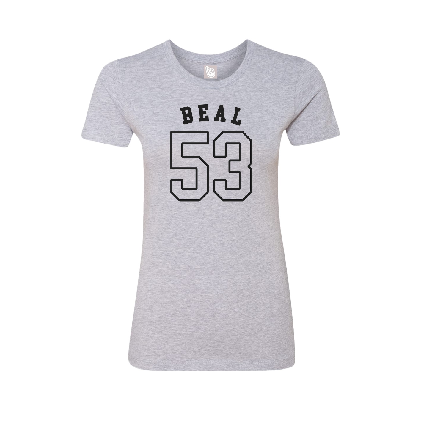 Fitted Women's Tee — Shirsey Arch in Grey