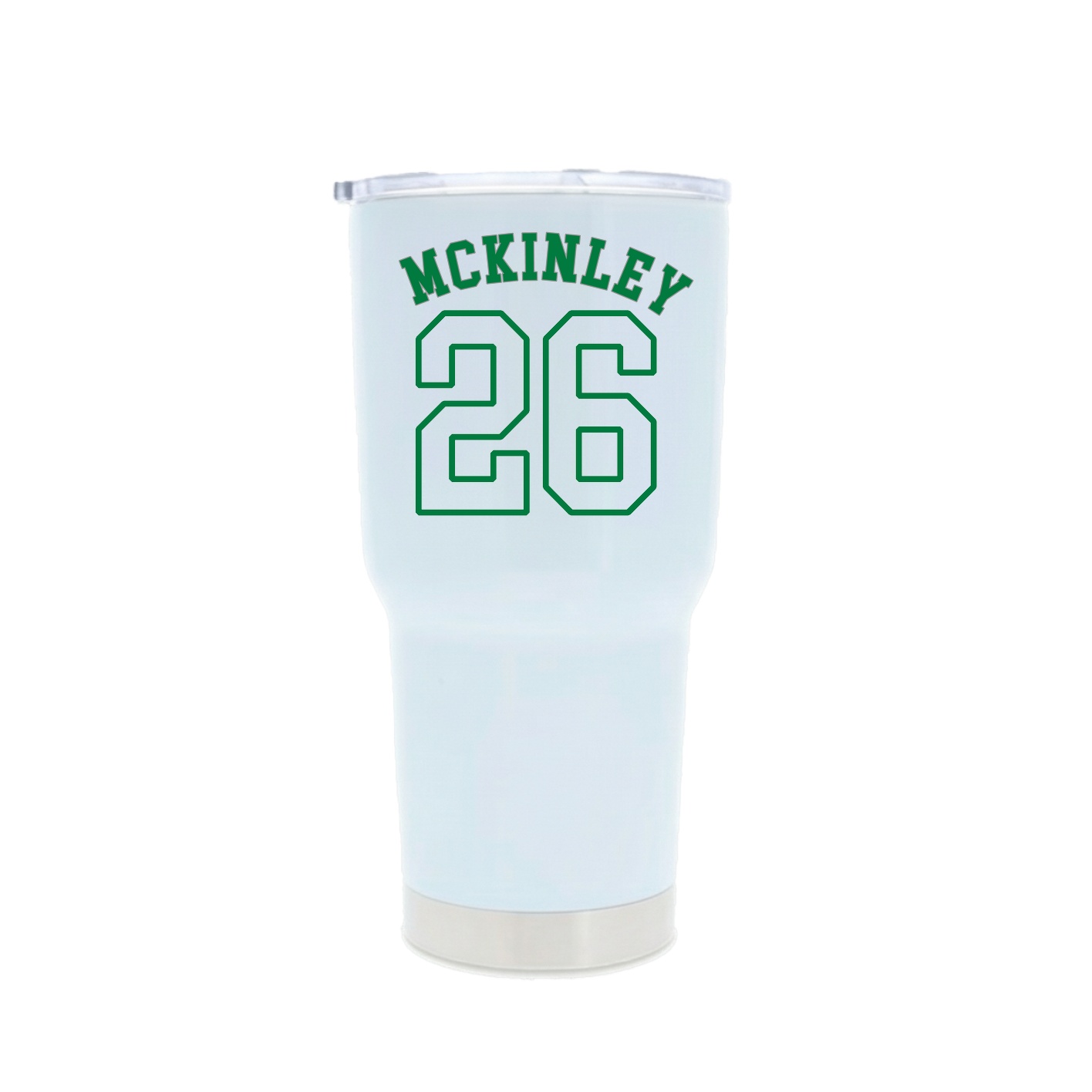 30oz Stainless Steel Tumbler — Shirsey Arch in White