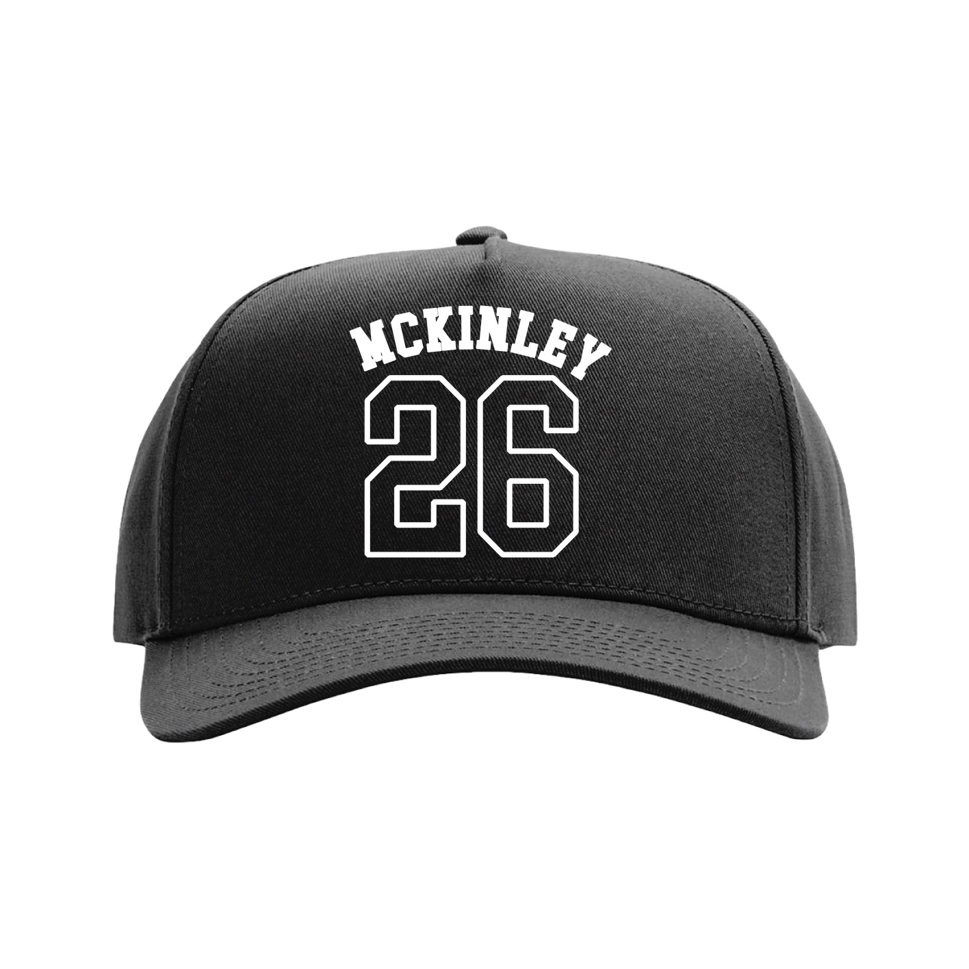 Full Fabric Five-Panel Champ Cap — Shirsey Arch in Black