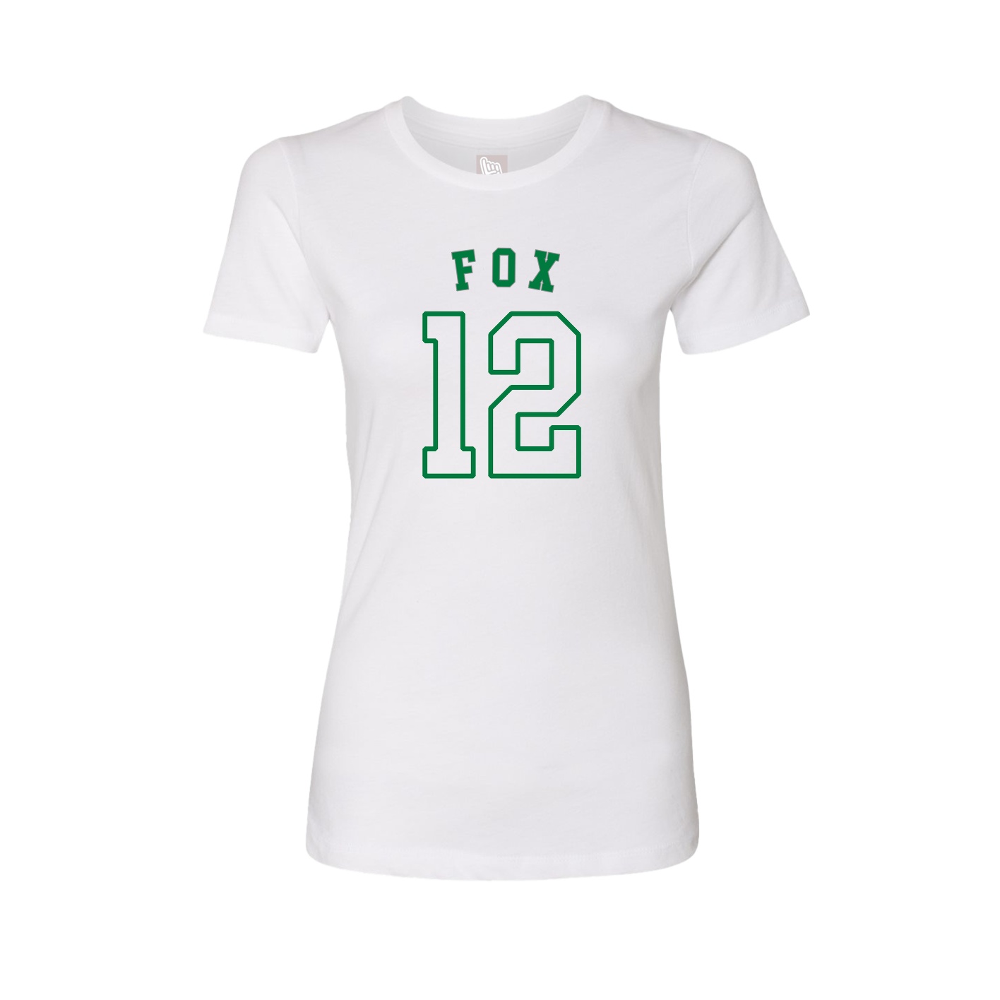 Fitted Women's Tee — Shirsey Arch in White