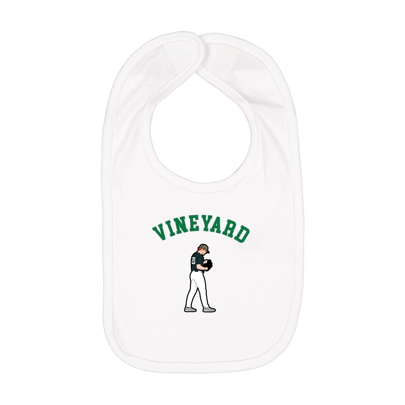 Infant Bib — Shirsey Arch in White