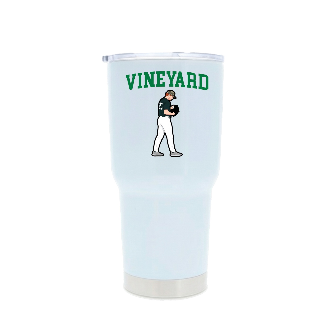 30oz Stainless Steel Tumbler — Shirsey in White