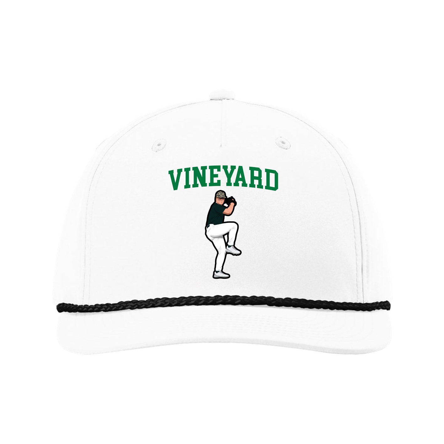 Five-Panel Classic Rope Cap — Shirsey in White