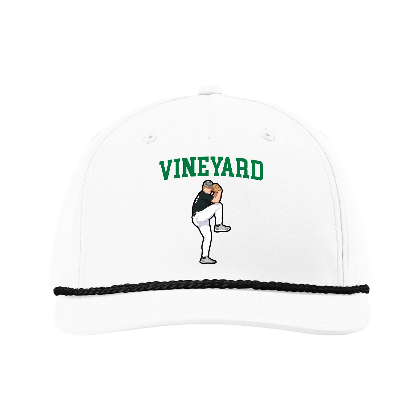 Five-Panel Classic Rope Cap — Shirsey in White