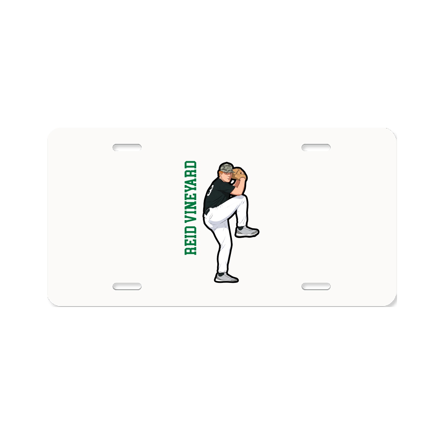License Plate — Name Vertical in Classic