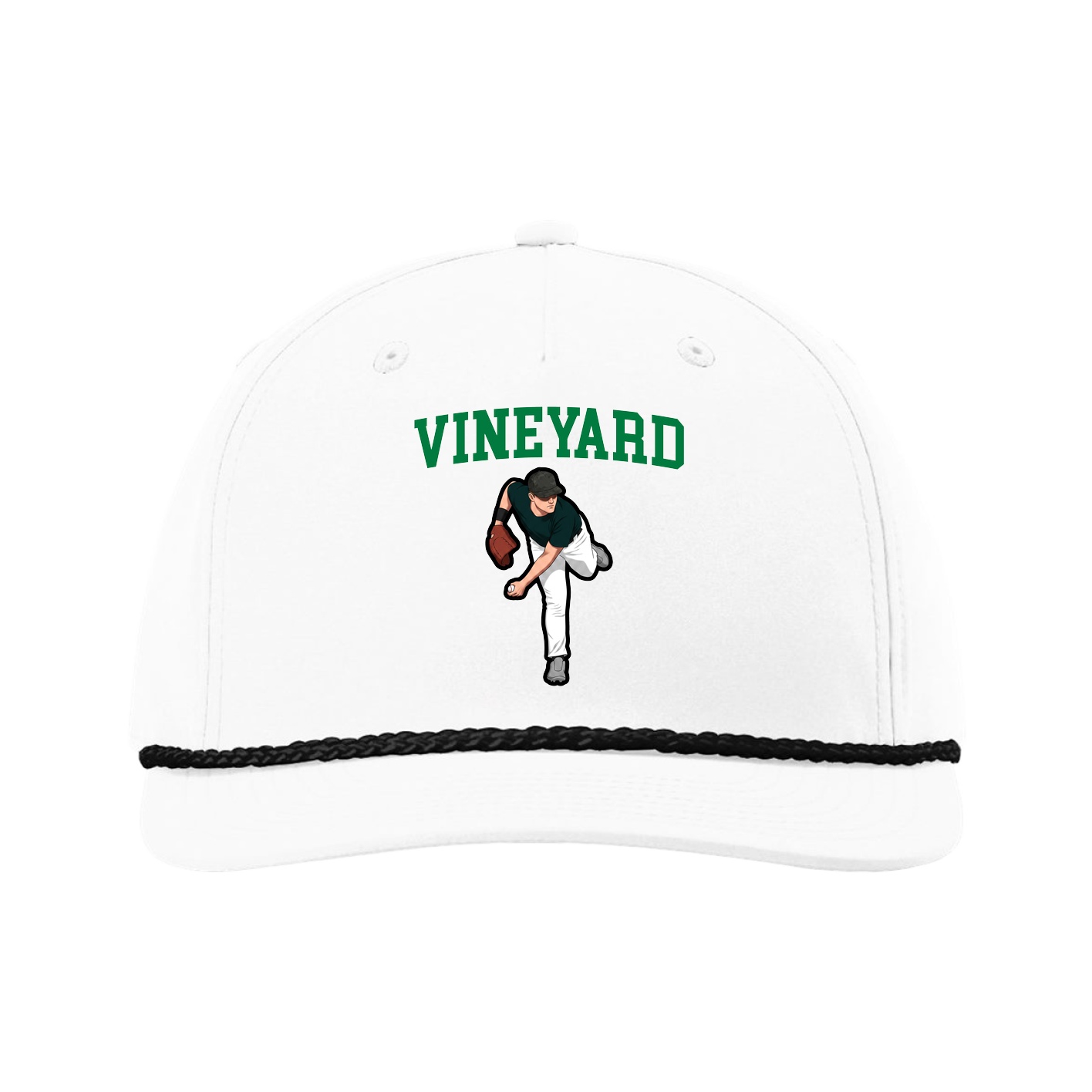 Five-Panel Classic Rope Cap — Shirsey in White