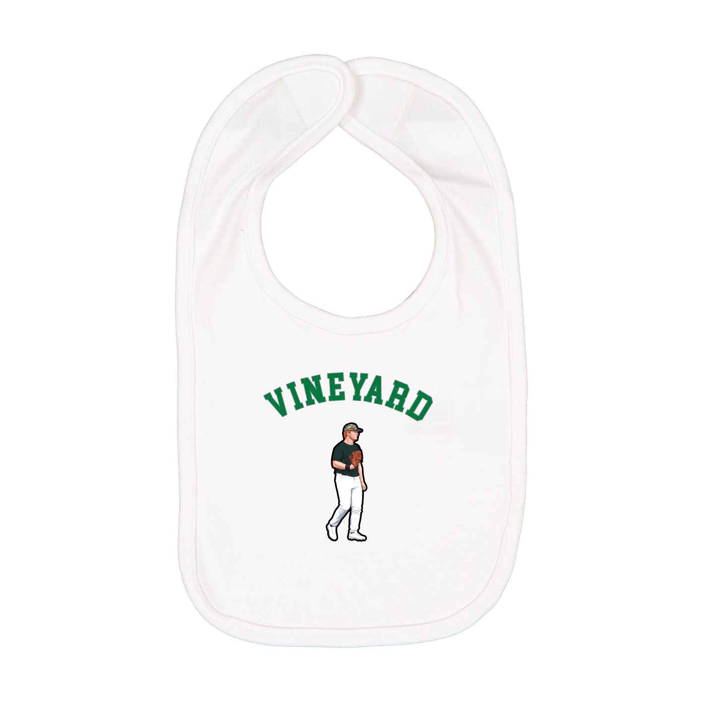 Infant Bib — Shirsey Arch in White