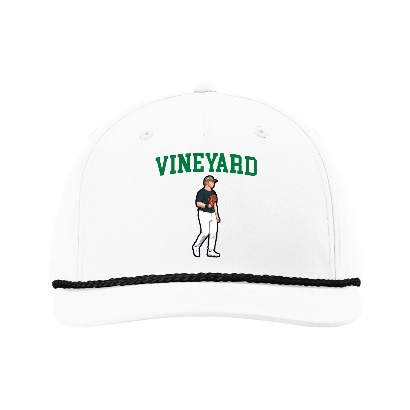 Five-Panel Classic Rope Cap — Shirsey in White
