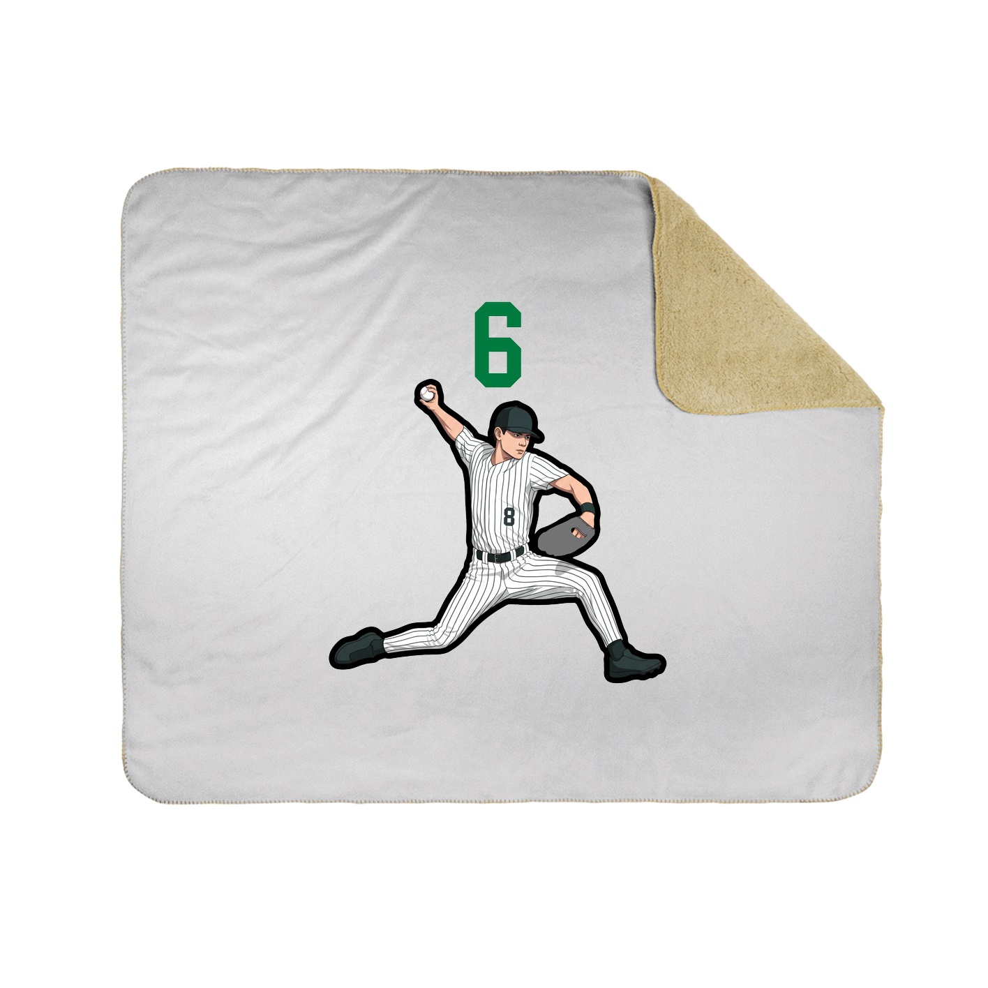 Throw Blanket — Number Top in White
