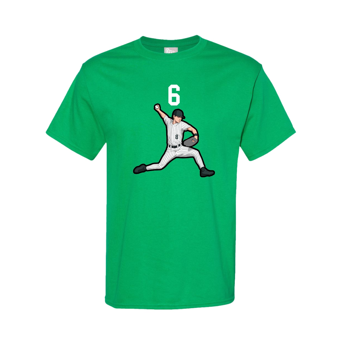 Youth Tee — Number Top in Green