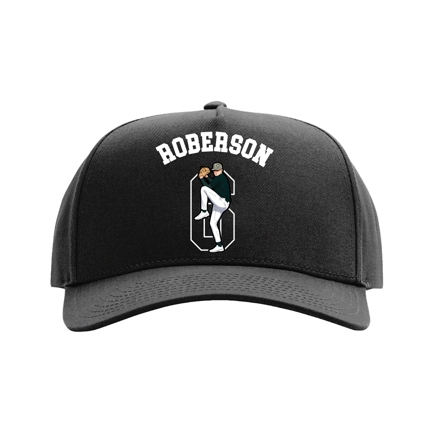 Full Fabric Five-Panel Champ Cap — Shirsey Arch in Black