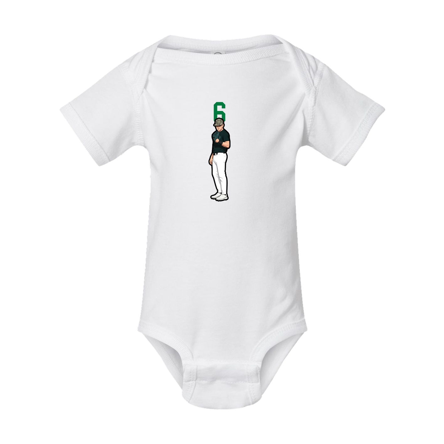 Baby Onesie — Number Top in White