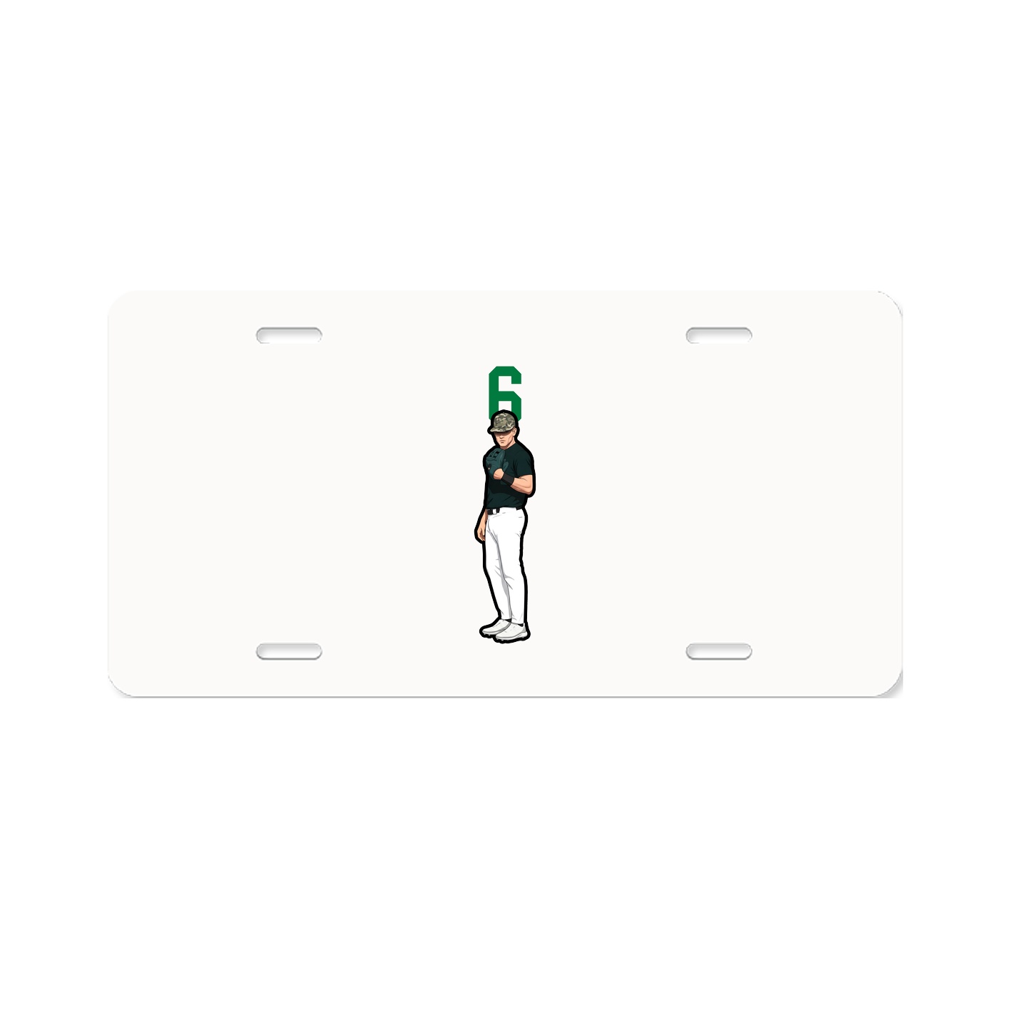 License Plate — Number Top in Classic