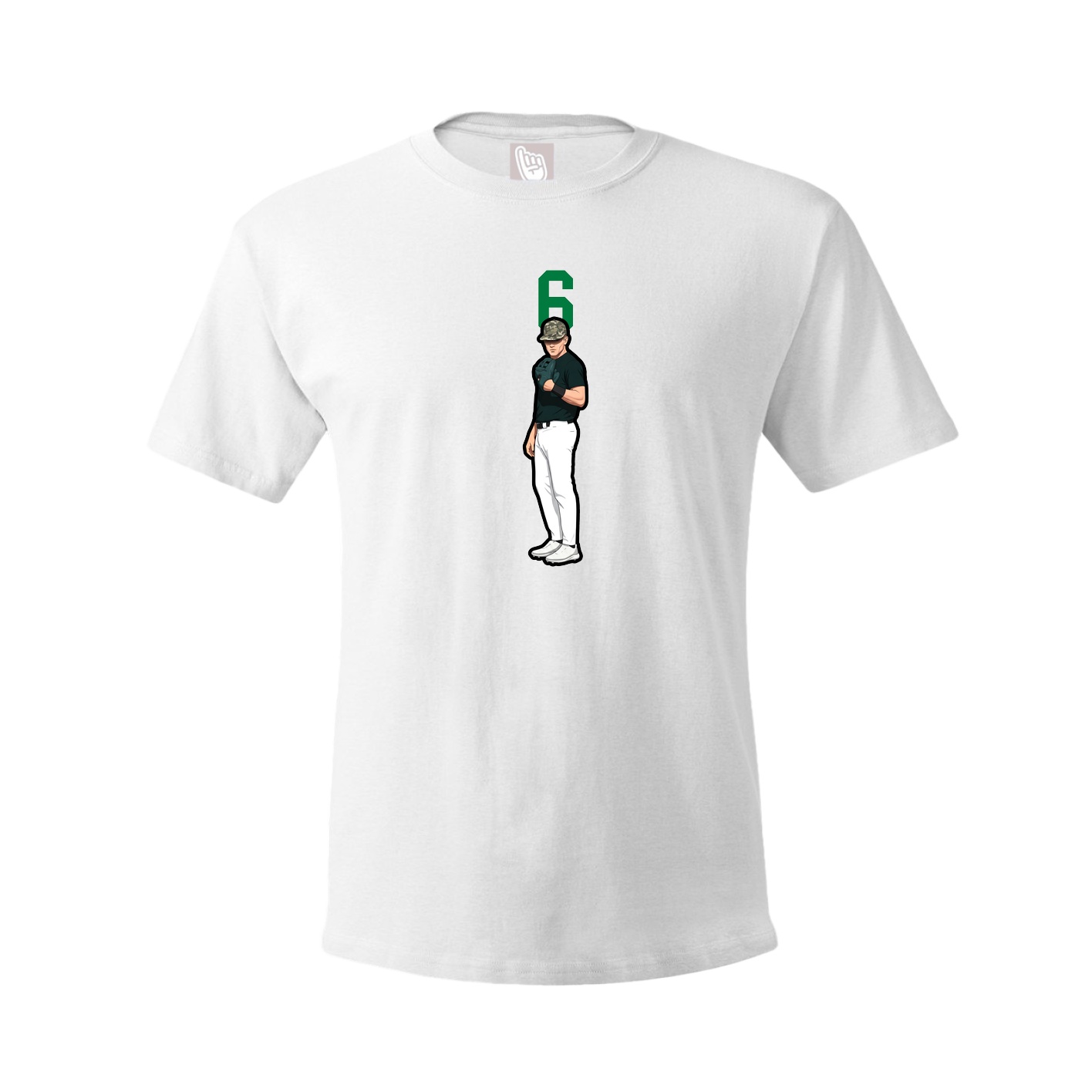 Youth Tee — Number Top in White