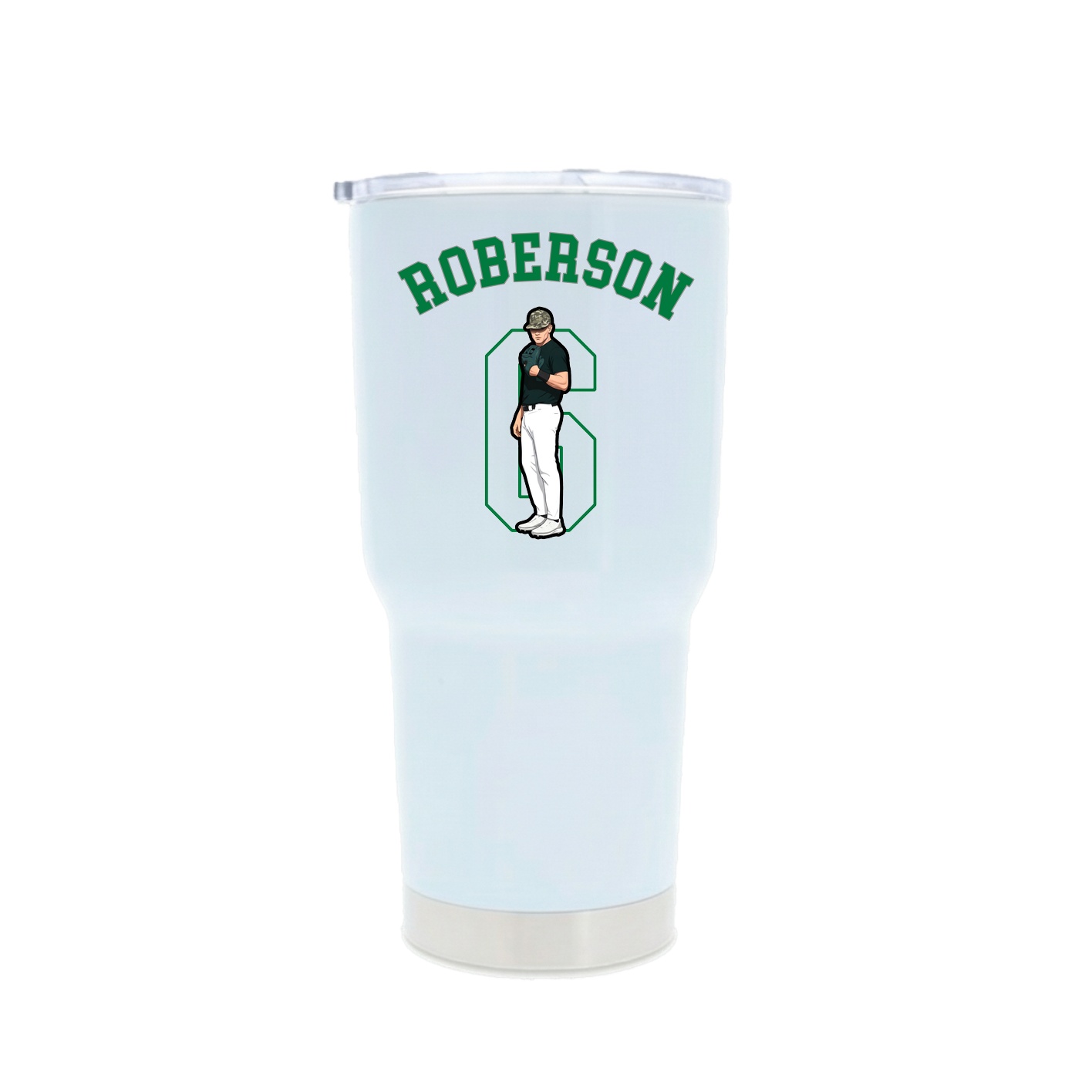 30oz Stainless Steel Tumbler — Shirsey Arch in White