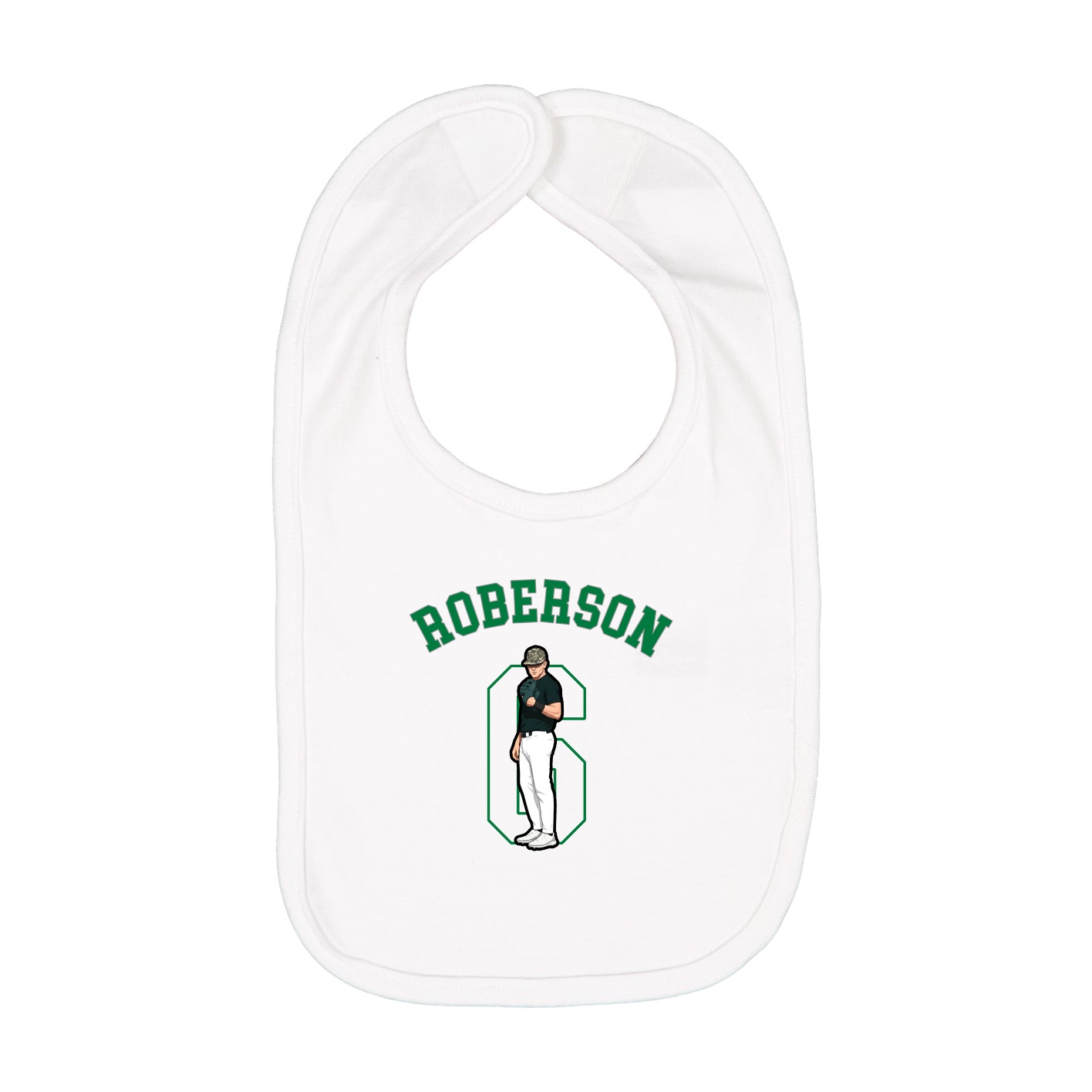 Infant Bib — Shirsey Arch in White