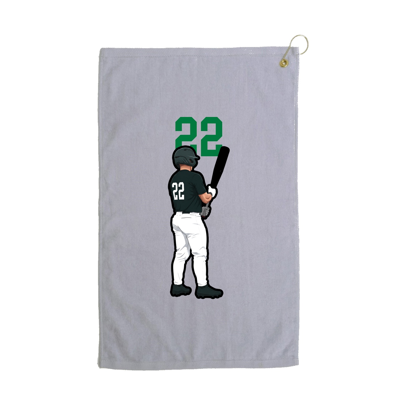 Golf Towel — Number Top in Grey