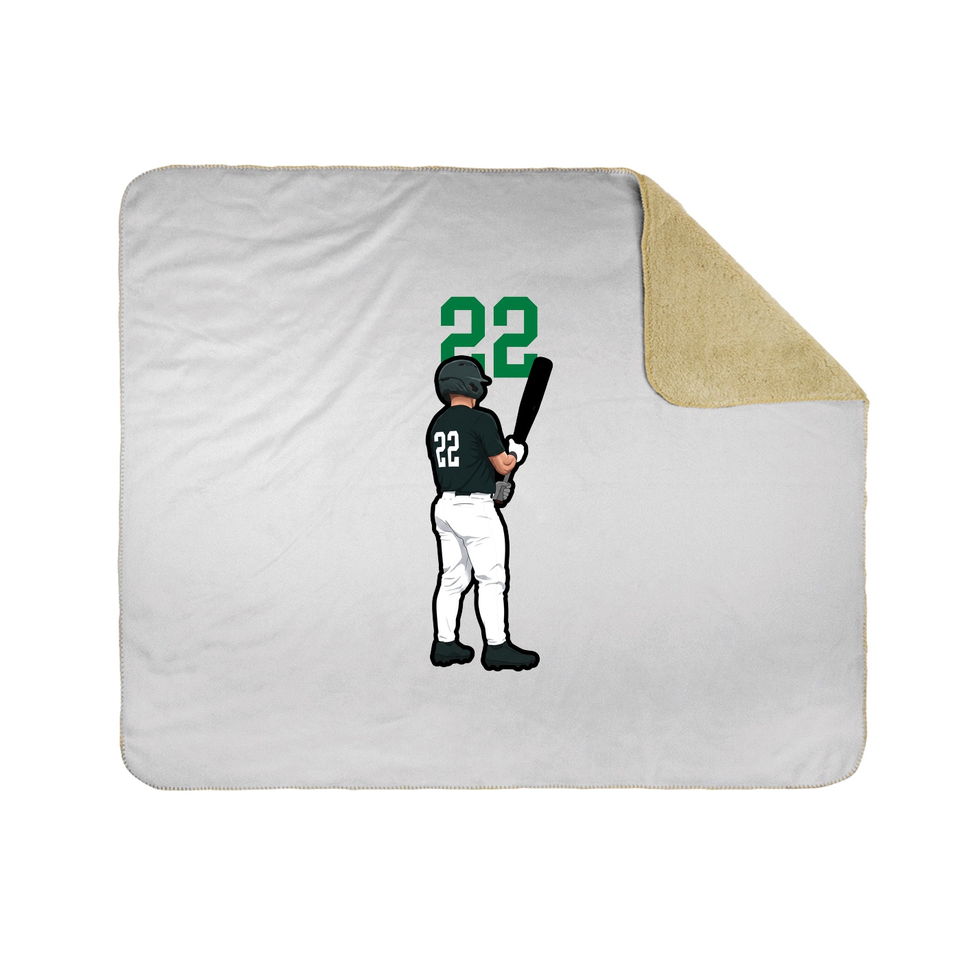 Throw Blanket — Number Top in White