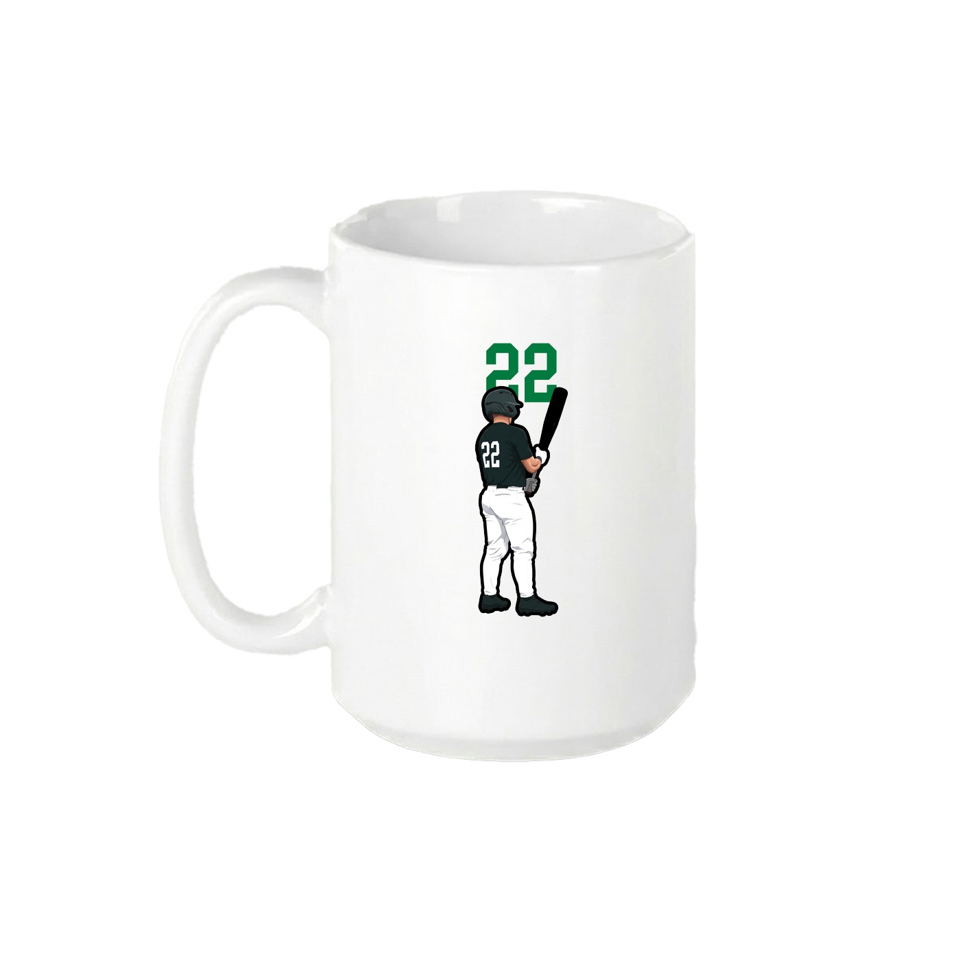 15oz Coffee Mug — Number Top in White